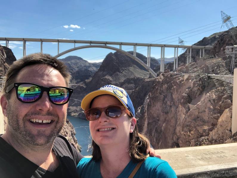 Tracy and Ian on Hoover Dam