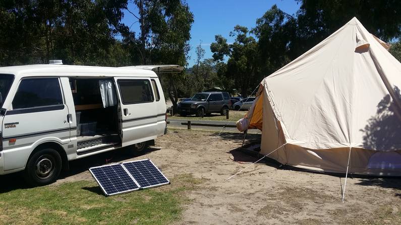 My digital nomad van and tent
