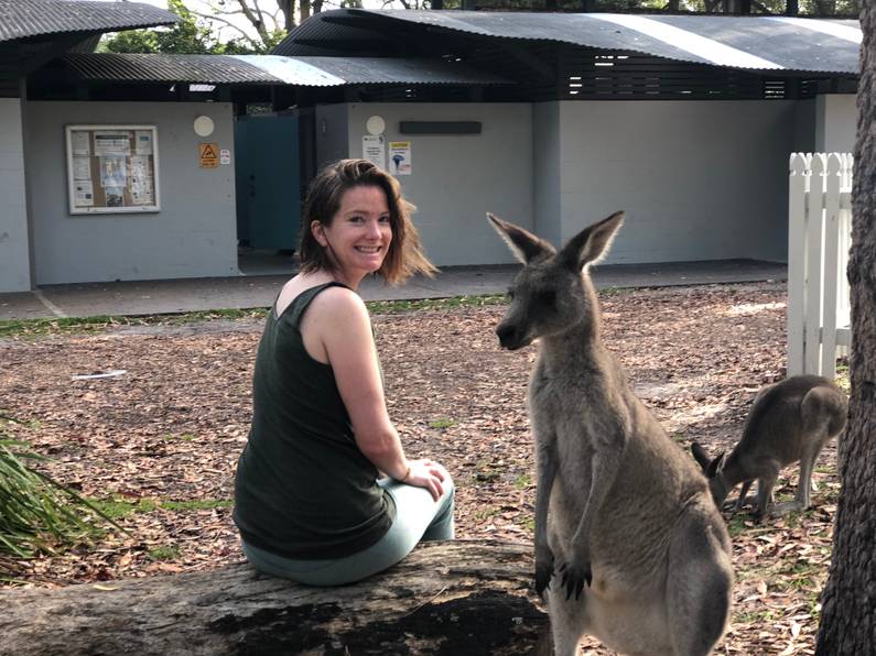 Tracy meeting Australian wildlife